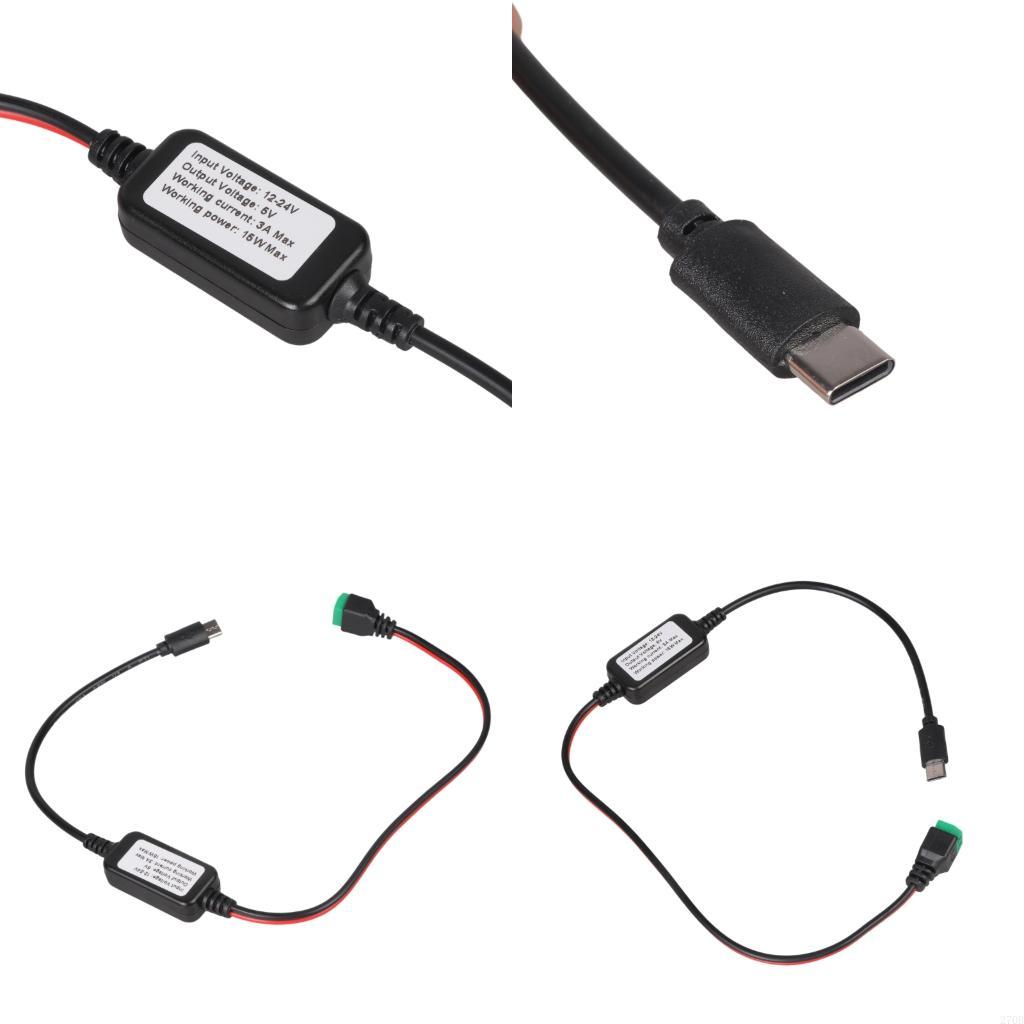 Electronics And Gadgets C - สายเคเบิลแปลงแรงดันไฟฟ้าขั้นตอนลง 2 พินเป็นเอาต์พุต USB C 5V