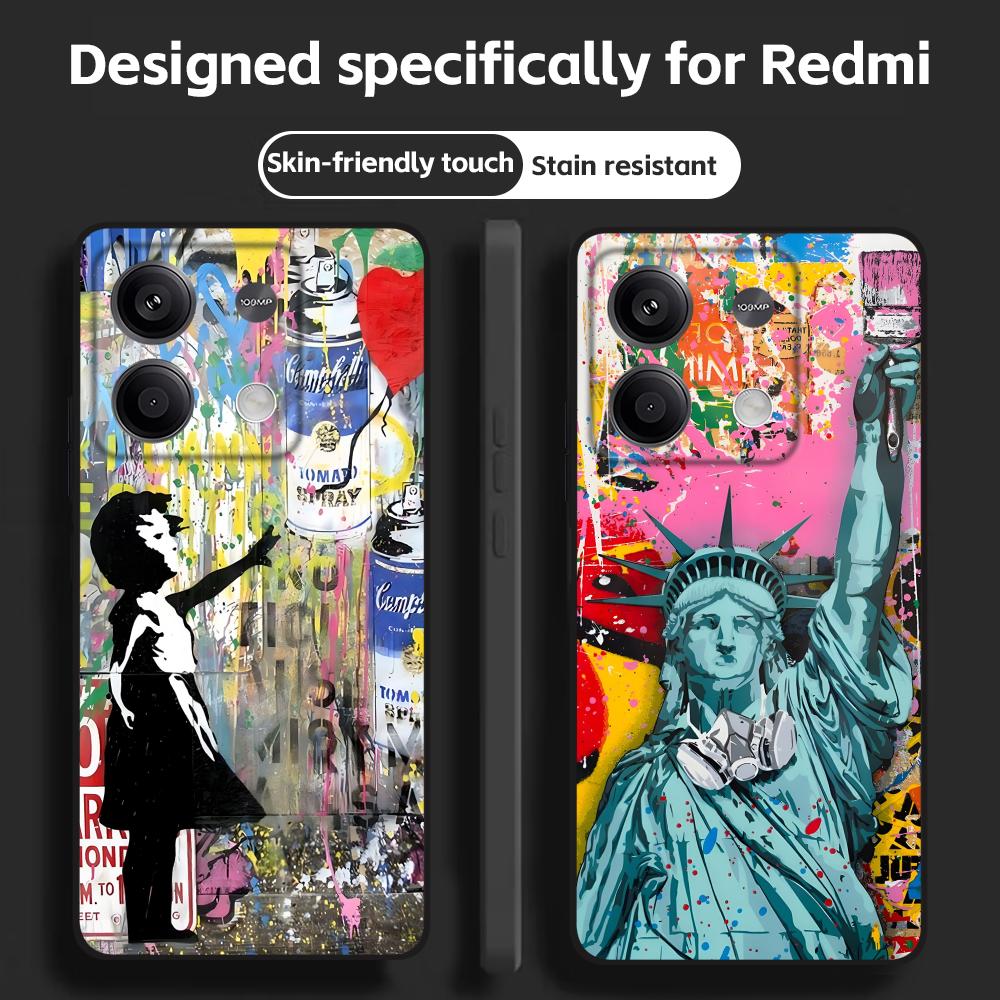 Xiaomi Redmi Note 14 - Banksy Graffiti Artเคสโทรศัพท์สําหรับRedmiหมายเหตุ 14 13 12
