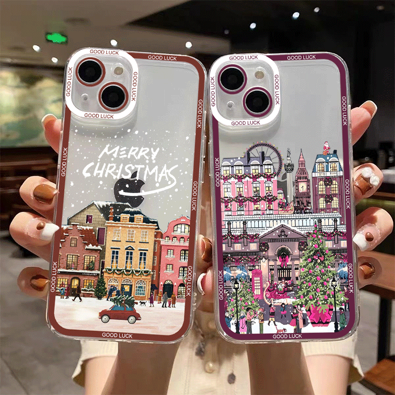 Xiaomi Redmi Note 14 - เคสโทรศัพท์ลายวิวถนนช่วงเทศกาลฤดูหนาว ปีใหม่ และคริสต์มาส สำหรับ Xiaomi Redmi