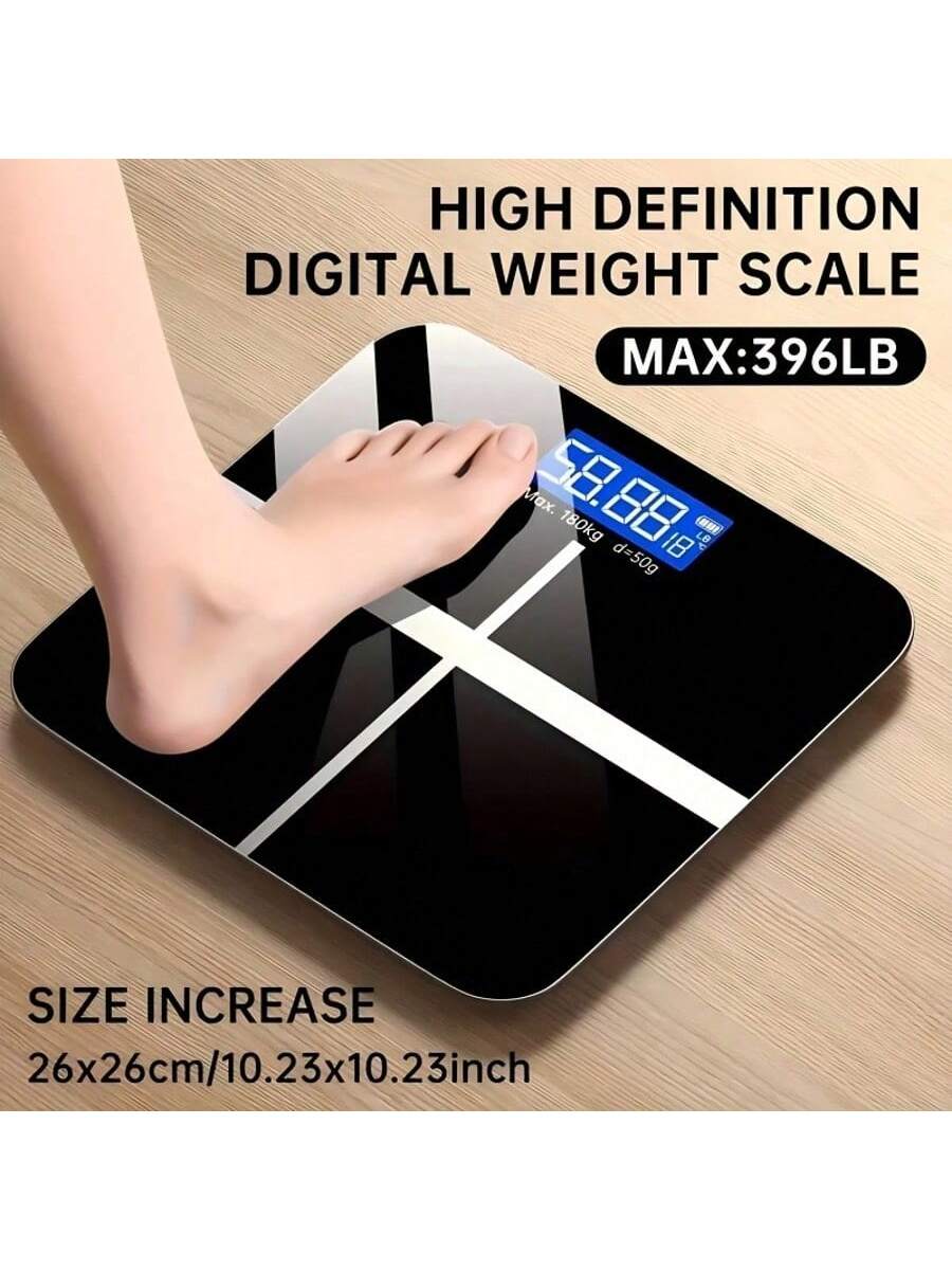 Body Fat Scale Smart - เครื่องชั่งน้ำหนักอัจฉริยะมัลติฟังก์ชั่น วัดไขมันและน้ำหนัก พร้อมแท่นกระจกนิรภัยขนาดใหญ่ รับน้ำหนักได้ 390 ปอนด์