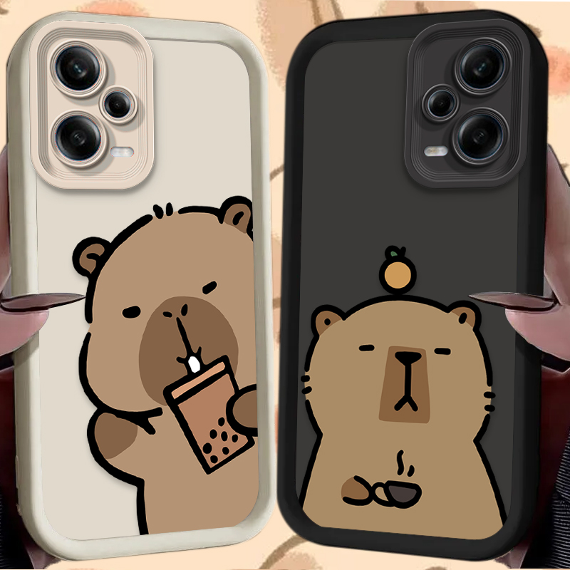 Xiaomi Redmi Note 14 - การ์ตูนน่ารักคาปิบาร่าเคสโทรศัพท์สำหรับเสี่ยวมี่ เรดมี่ โน้ต 14 14S 12