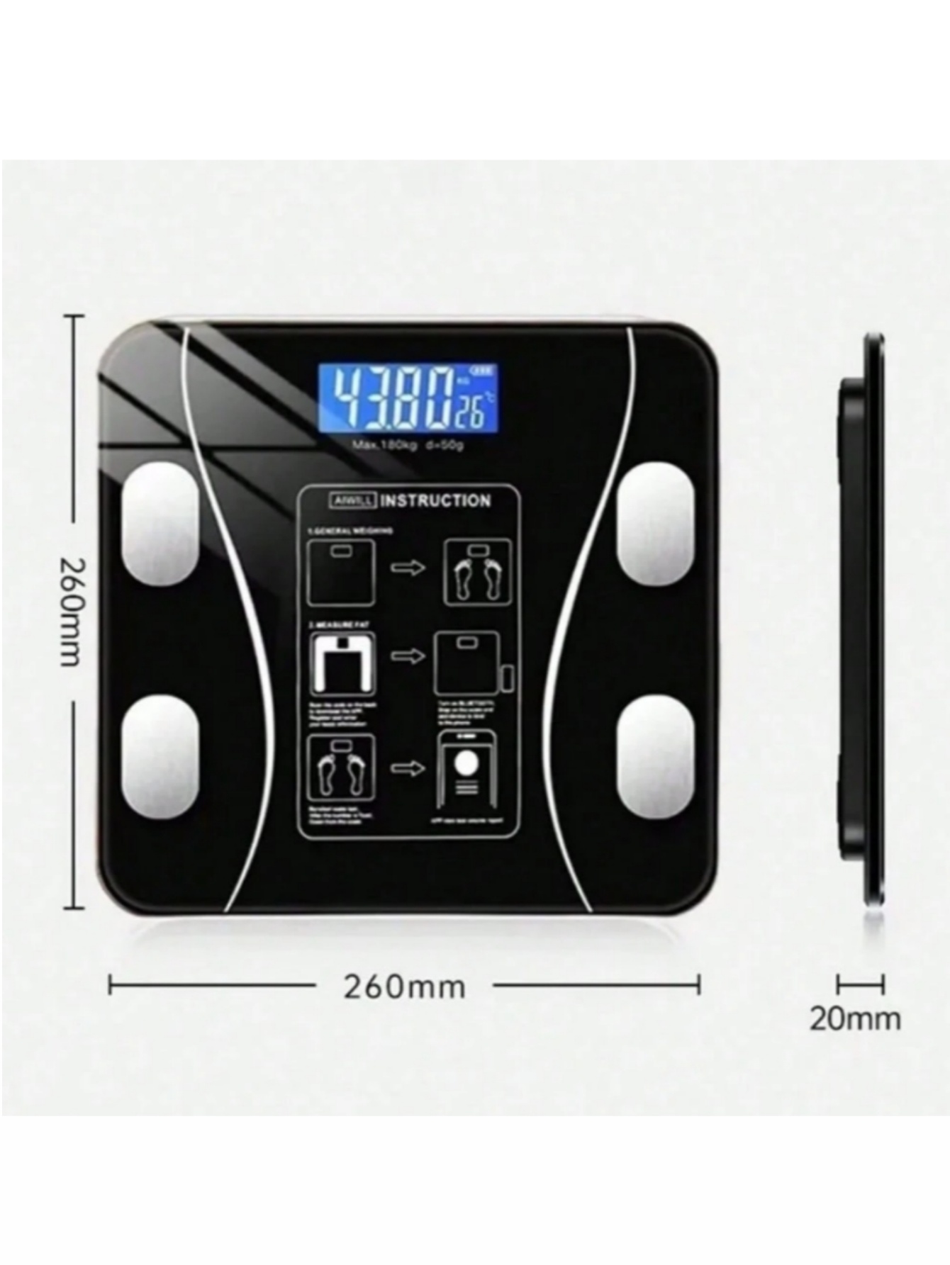 เครื่องชั่งน้ำหนักดิจิตอลอัจฉร - Body Fat Scale Smart บทวิจารณ์และราคา