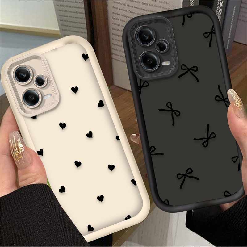 เคสโทรศัพท์ลายโบว์รูปหัวใจสีดำ - Xiaomi Redmi Note 14 บทวิจารณ์และราคา